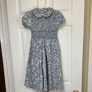 Luli & Me Blue and White Floral Dress, size 6x